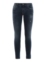 Jeans skinny con abrasioni