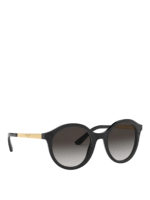 Occhiali tondi neri con lenti scure