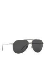 Occhiali da sole pilota in metallo argentato