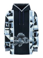 Felpa con cappuccio e stampa geometrica