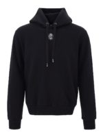 Felpa in cotone con mini ricamo