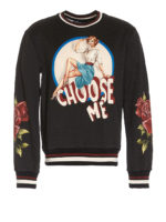 Felpa girocollo con stampa Pin-up