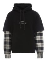 Felpa con maniche tartan