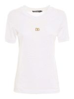 T-shirt con logo metallico