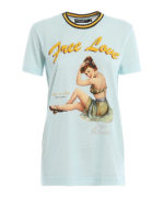 T-shirt con stampa pin-up