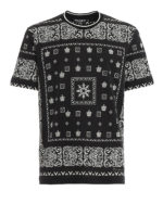 T-shirt con stampa bandane e corone