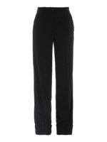 Pantaloni svasati in gabardina di lana