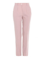 Pantaloni in lana con bande a contrasto