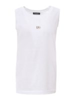 Canotta in cotone con monogramma metallico