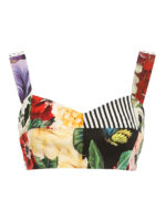 Top con motivo patchwork