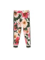Pantaloni jogging stampa camelie multicolor