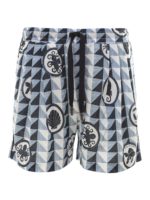 Bermuda in cotone con pieghe