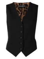 Gilet stampa animalier nero