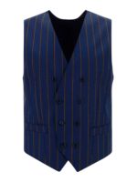 Gilet a righe in lana vergine
