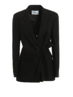Blazer in crepe con fiocco