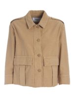 Giacca sfrangiata color cammello