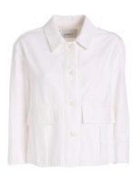 Giacca sfrangiata bianca