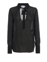 Blusa in crepe di lurex