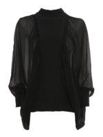 Blusa maniche trasparenti