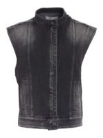 Gilet in denim nero
