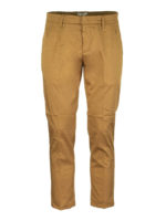 Pantaloni Alfredo in gabardina color tabacco