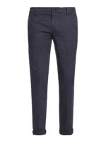 Pantaloni Gaubert cotone blu con micro motivo