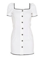 Mini chemisier con profili ricamati