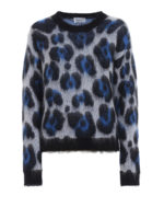 Maglione in misto mohair jacquard animalier