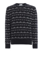 Pull in misto lana con bande geometriche