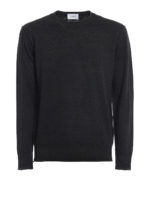 Pull in lana nero effetto inside out