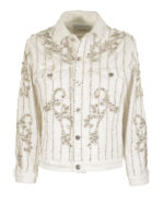 Giubbotto in denim con strass