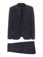 Abito due pezzi in misto lana blu