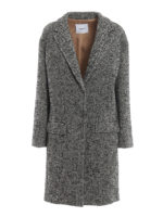 Cappotto in lana merino con motivo spigato