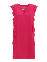 Abito in misto seta con balze