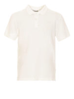 Polo bianca con logo al petto