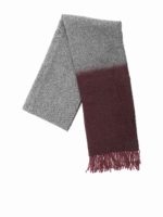 Sciarpa grigia e vinaccia con motivo spinato