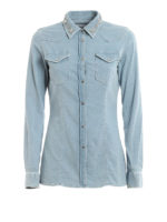 Camicia in denim con cristalli