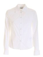 Camicia bianca con bottoni gioiello