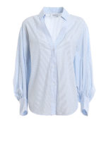 Camicia a righe con maniche a sbuffo