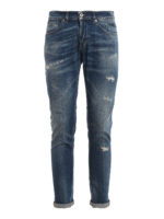 Jeans George skinny slavati con strappo