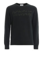 Felpa in cotone con stampa logo lettering