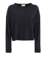 Felpa boxy in misto viscosa con maxi tasconi