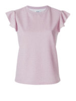 T-shirt con maniche a volant