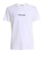 T-shirt in cotone fiammato con logo