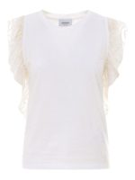 T-shirt con maniche con balze