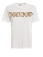 T-shirt con logo in paillettes