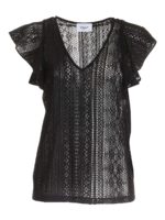 Top nero con scollo a V