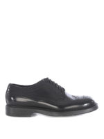 Derby brogue stringate in pelle spazzolata