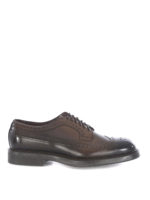 Derby brogue in pelle spazzolata sfumata