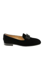 Mocassino nero con fiocco